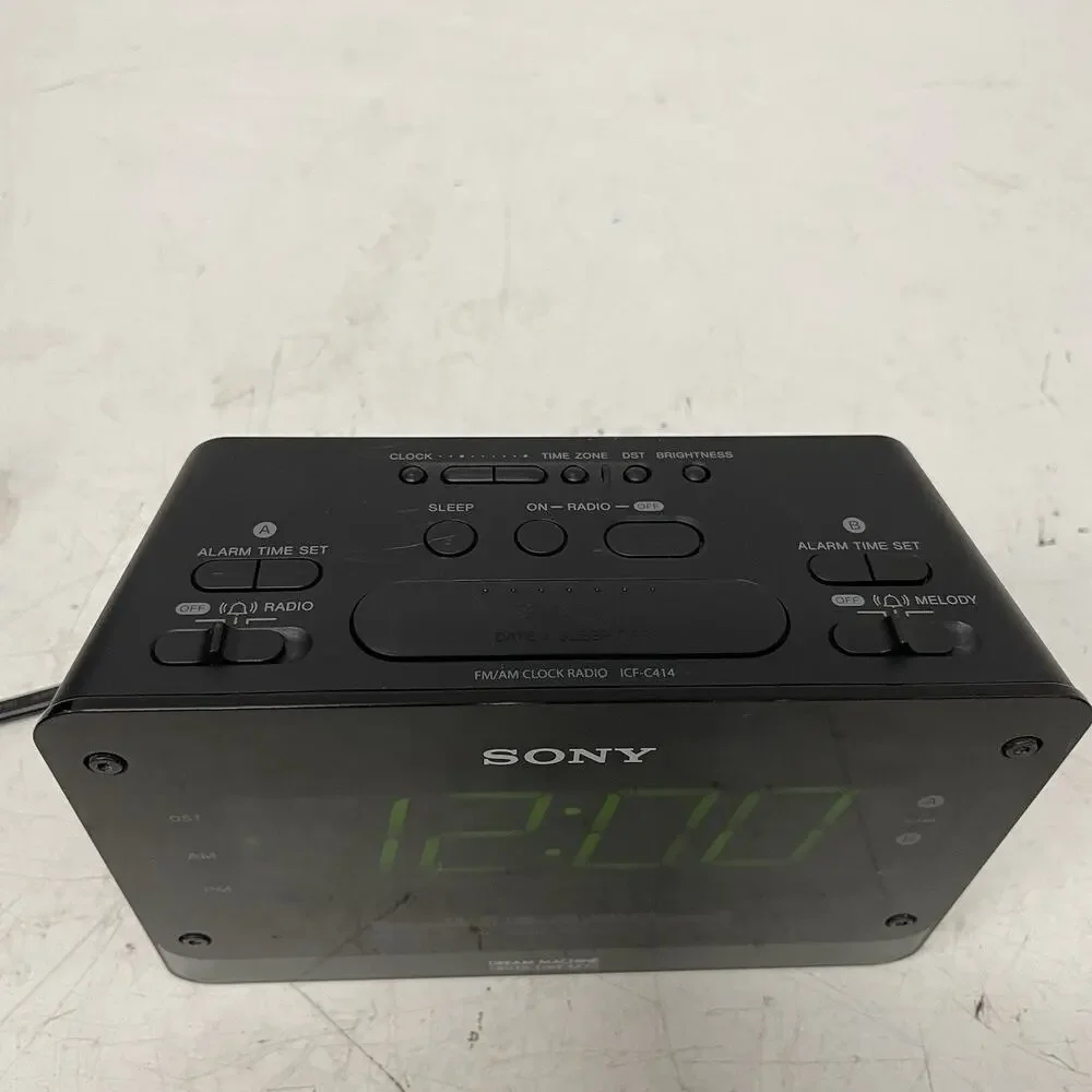 Sony Dream Machine FM/AM Auto Time Set Digital Clock Radio Model Number ICF-C414